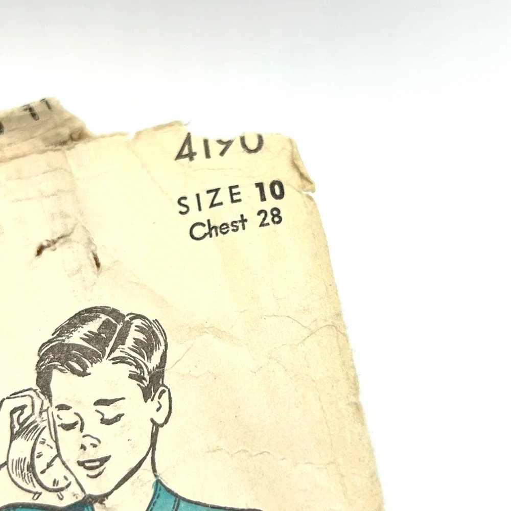 Advance Vintage 1940's Pattern #4190 Boys Pajamas‎ Size 10